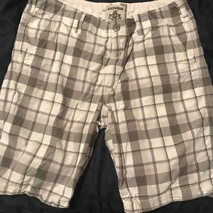 Men's plaid Express shorts